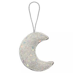 St. Nicholas Square Plush Beaded Moon Ornament